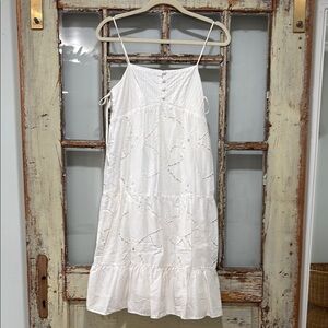 Elegant White Embroidered Dress